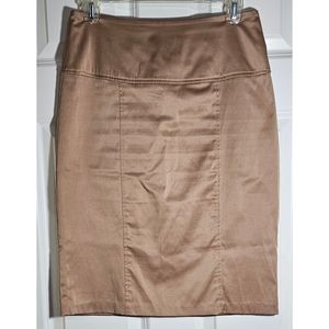 ❤️‍🔥$6~ Lovely Day Gold Satin Pencil Skirt, Size Medium
